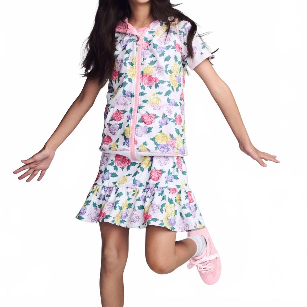 NEW APPAMAN girl's floral garden flare skort in multi